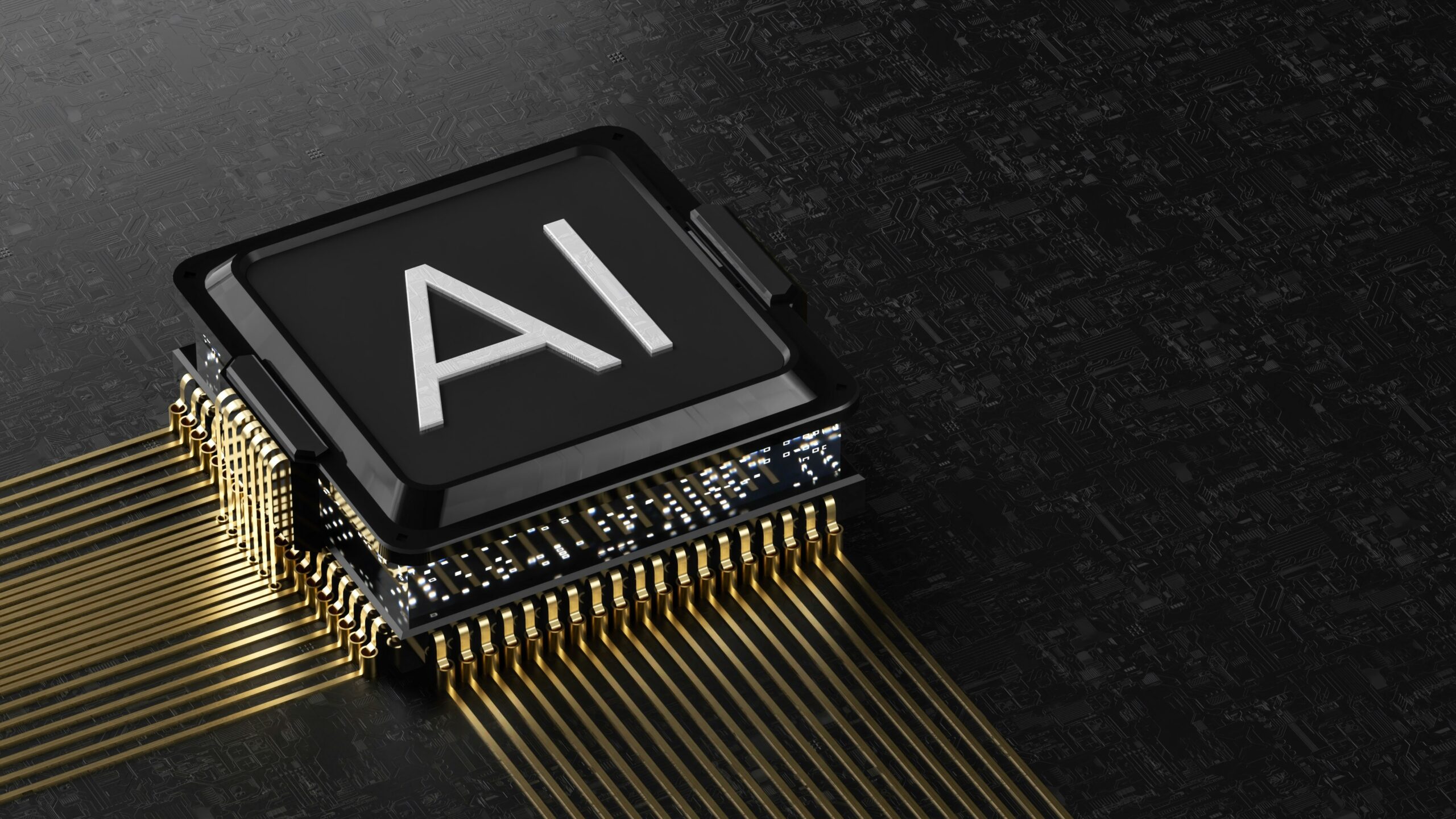 chip komputerowy z napisem "AI"